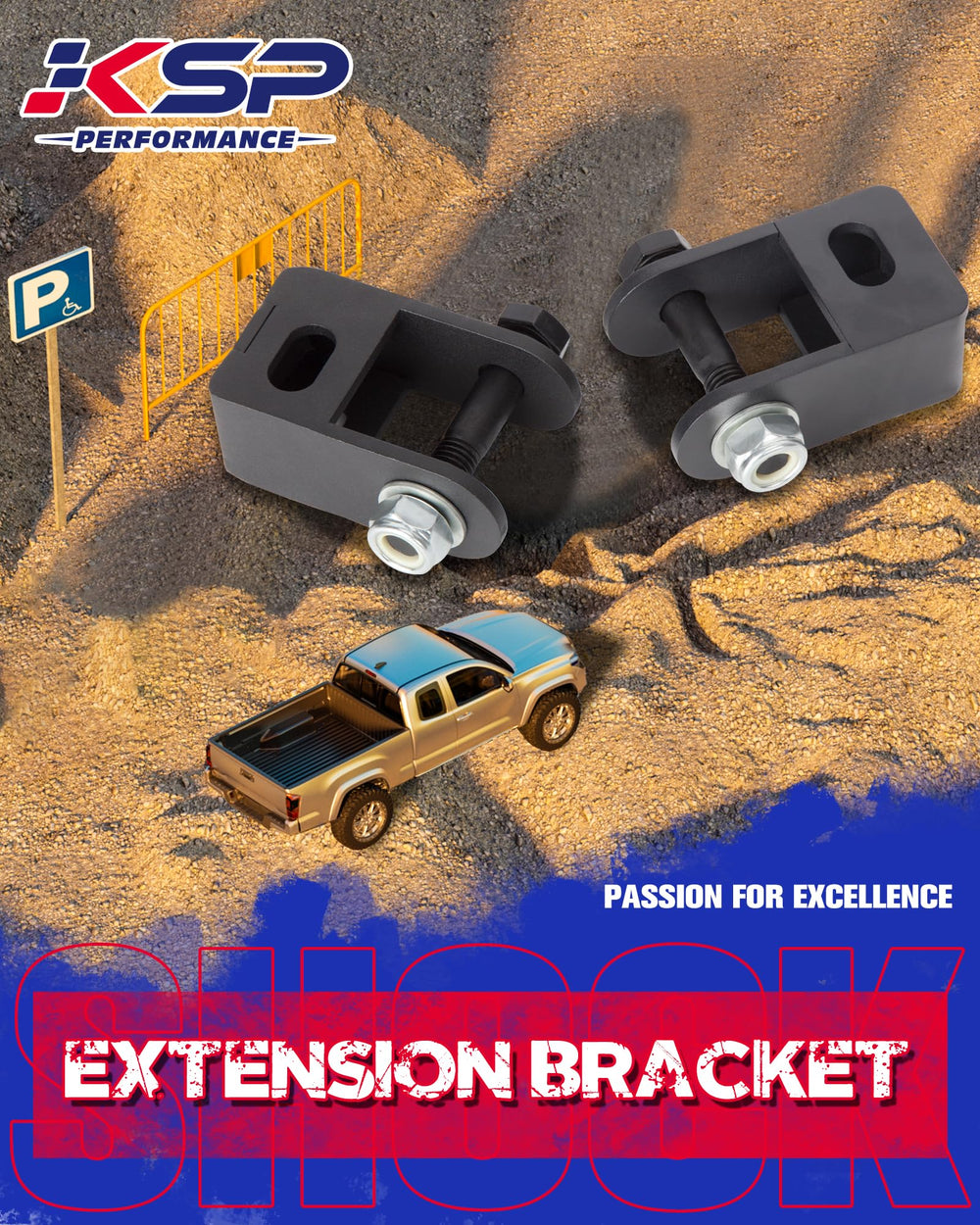 KSP Performance black powder-coated finish resists rust and corrosion.