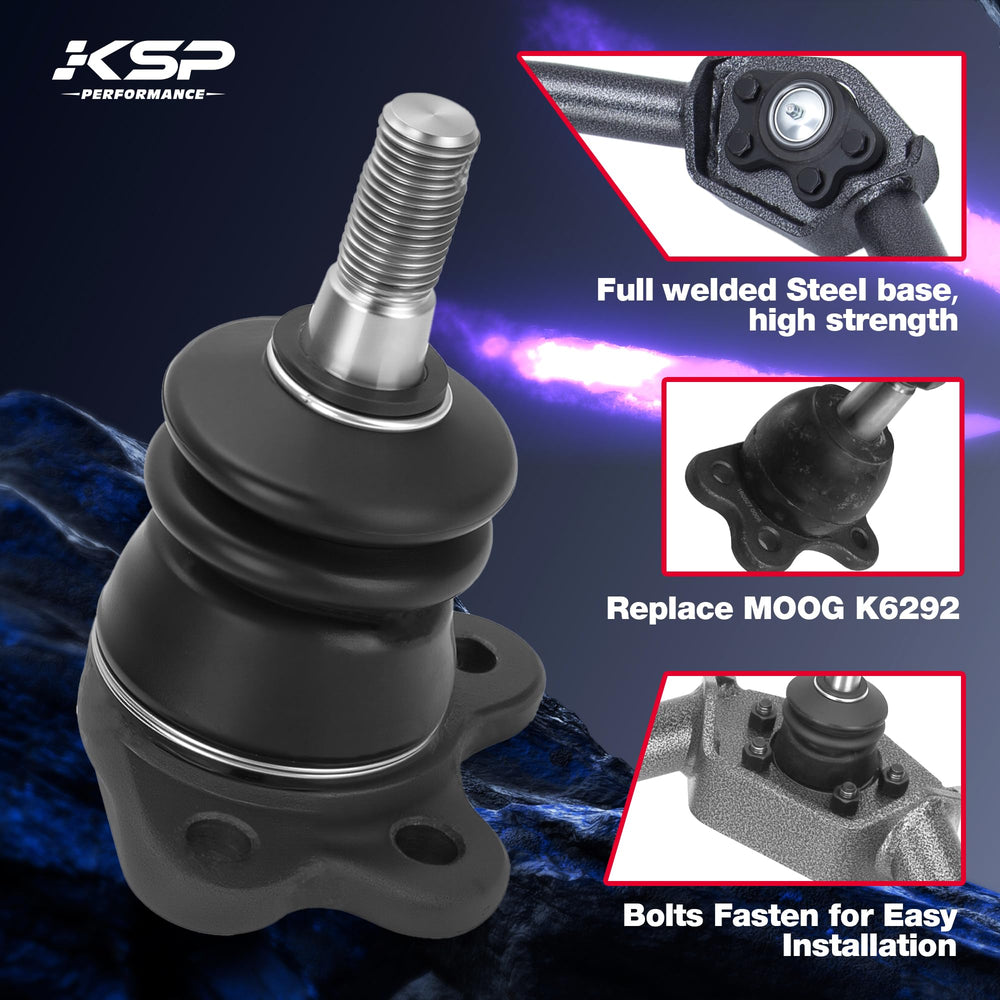 KSP Performance CNC-machined ball joint design offers robust fit and reliability