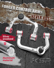 KSP Performance lift-ready control arm angle correction for lifted trucks