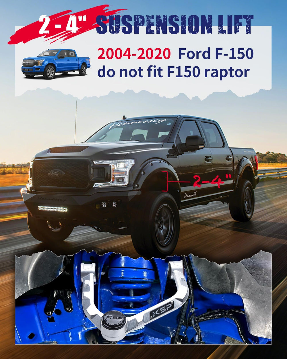 KSP PERFORMANCE f150 UCA ball joint protect cover blocks mud and debris