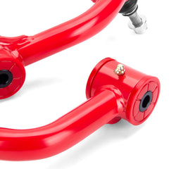 KSP Performance F-150 upper arm red finish enhances visibility and aftermarket styling.