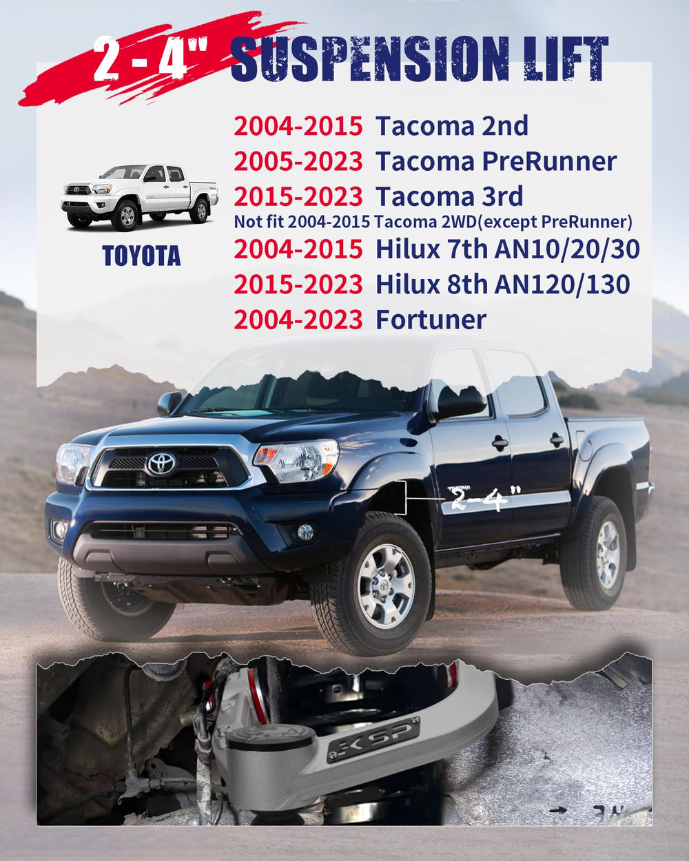 Forged-aluminum control-arm assembly highlights lightweight strength by KSP Performance.