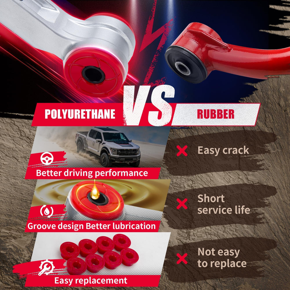 KSP PERFORMANCE greasable sockets allow easy lubrication to minimize wear.