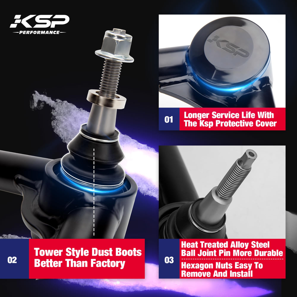 KSP Performance greaseable ball joint facilitating maintenance and longevity.