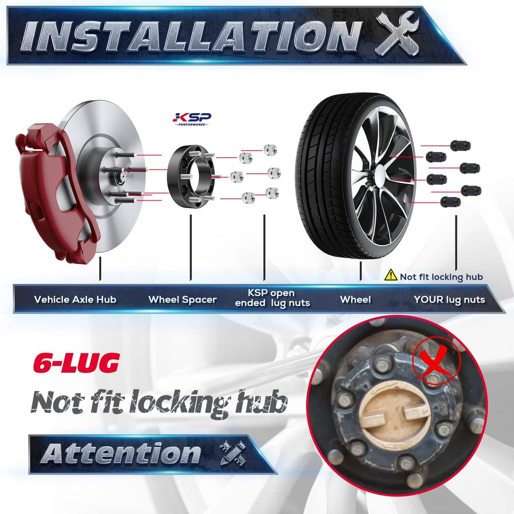 KSP PERFORMANCE includes lug nuts and installation guide for secure mounting