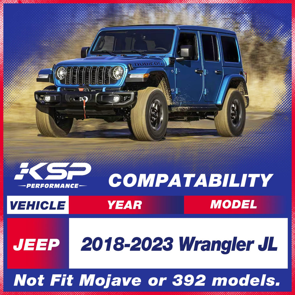 KSP PERFORMANCE Jeep Wrangler JL 2.5in rear lift kit increases stance and stability off-road