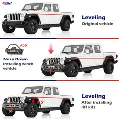 KSP 10.9-grade lug bolts secure the lift kit confidently.
