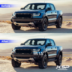 KSP Performance two spacers installed on F-150 for even height.