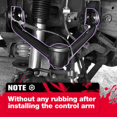 PU bushings improve steering response and ride quality.