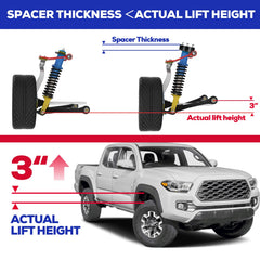 KSP PERFORMANCE tacoma front lift installed, showcasing taller stance.