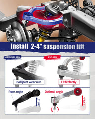 KSP PERFORMANCE zinc-nickel coated ball joint pins extend service life