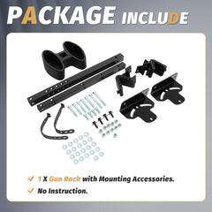 KUAFU gun rack rotates-90-degrees enables forward/backward clearance during driving.