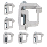 KUAFU mounting clamps six-pack shown in use with a truck rack for versatile mounting