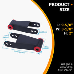 KUAFU packaged kit with 1 pair of adjustable shackles for Ford F-150