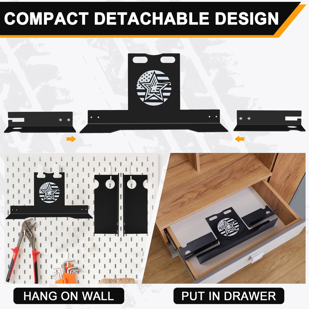 Kuaiben detachable 3-piece design storage shows compact, wall-hanging ready organization.