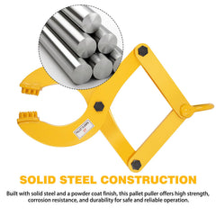 Kuailebuy pallet puller bright yellow finish enhances workshop visibility