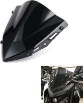 Kucehiup MT03 windshield front view showing clear, durable polycarbonate protection.