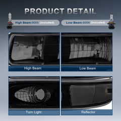 KUIPERAUTO headlight assembly clear corner with bulb ready for immediate use.