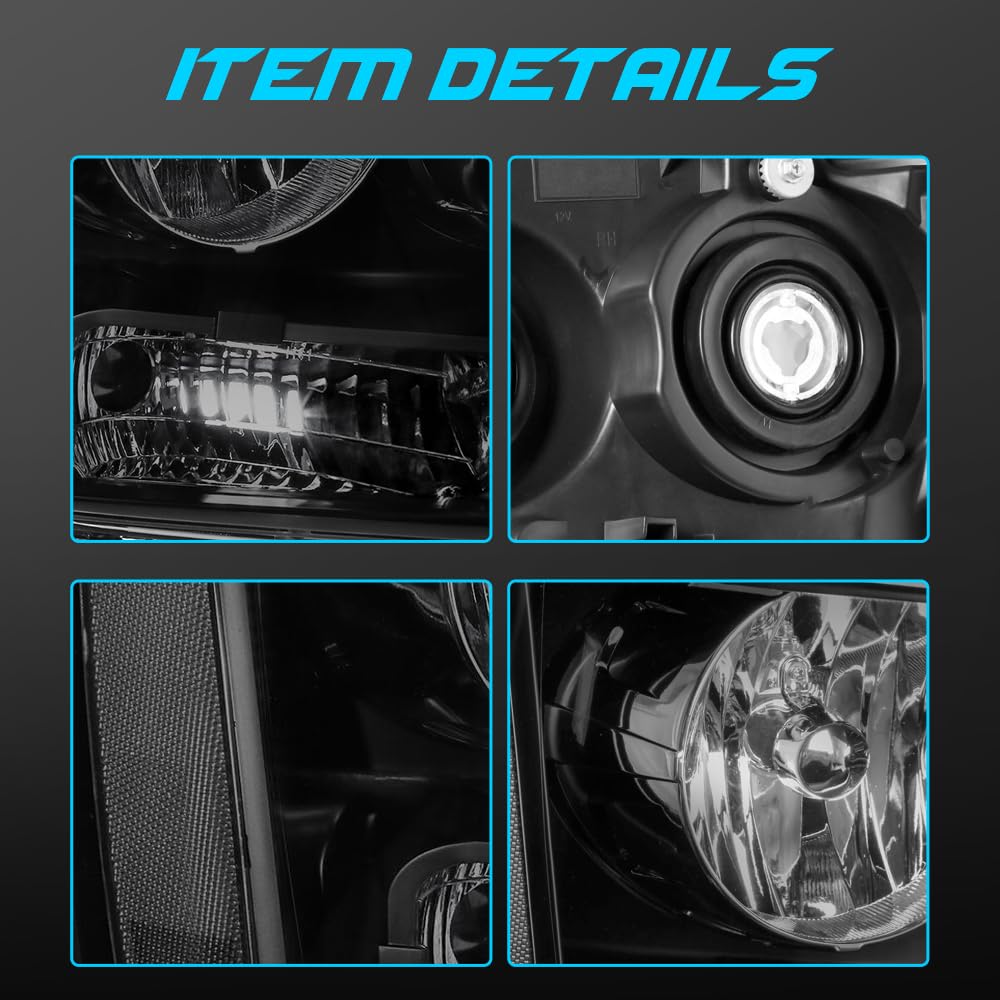 KUIPERAUTO headlight assembly for Chevy Suburban 1500 front view delivers clear illumination and style.