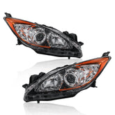 KUIPERAUTO driver-side Mazda3 headlights with clear lens for sharper nighttime visibility.