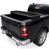 KUIPERAUTO soft tri-fold bed cover on a Dodge Ram 1500 with a 67.2-inch bed