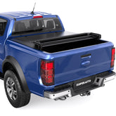 KUIPERAUTO Tri-Fold Bed Cover side view showing secure fit.
