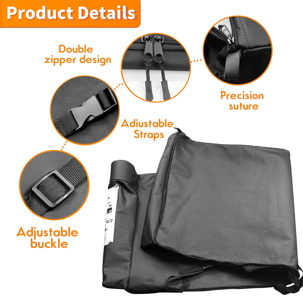 Kujunpao window storage bag secures to headrest with strap for secure mounting.