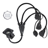 KUNCAN 15A AC port plug front view for dependable outdoor shore power.
