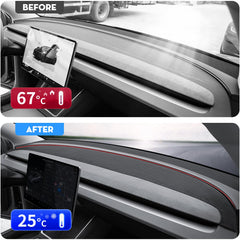 KUNIST dash cover non slip silicone backing keeps in place.