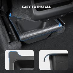 KUNIST Juniper quick-install storage organizer fits Model Y without tools.