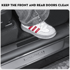 KUNIST Model Y Juniper door entry guard for A-pillars protects against kicks and scuffs