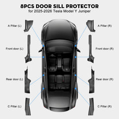 KUNIST door sill guard for Tesla Model Y Juniper guards front right entry against wear