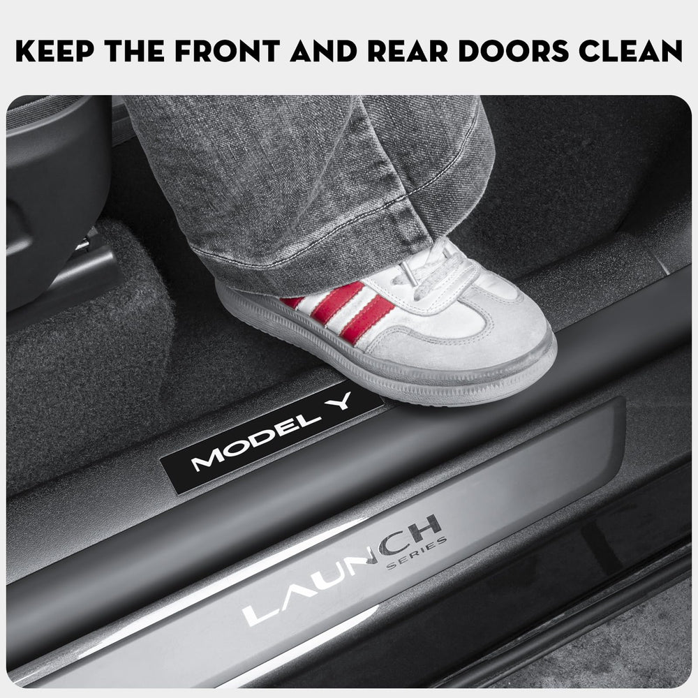 KUNIST door sill guard for Tesla Model Y Juniper shields rear left threshold from dirt