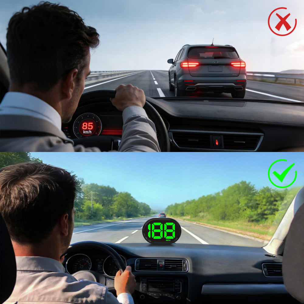 KUOWEIHUD large mph readout with anti-glare tech for clear visibility