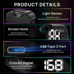 KUOWEIHUD GPS speedometer display with large font for easy reading in sunlight