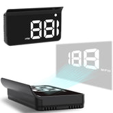 KUOWEIHUD K1-White front view shows a clear speed readout for safe driving
