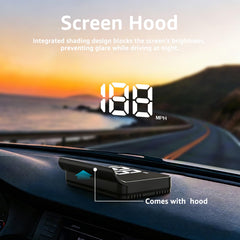 KUOWEIHUD K1-White windshield projection displaying speed without looking away
