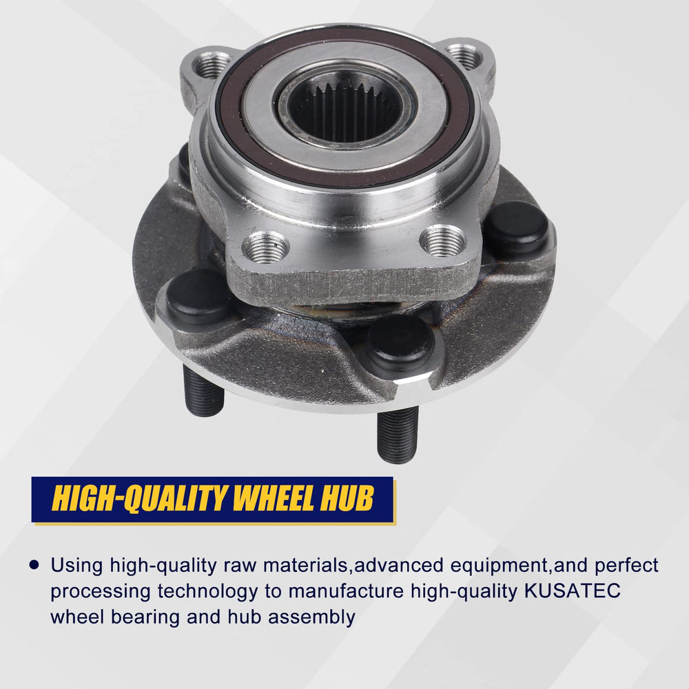 KUSATEC 513220 front hub close-up highlights corrosion-resistant coating for longevity.