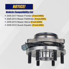 KUSATEC ABS-ready 6-lug wheel bearing for consistent braking feel