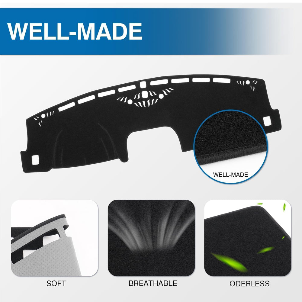 KUST dash cover blocks UV glare and protects the dash surface.