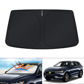 KUST windshield sun shade on Volvo XC60 front coverage blocks heat and UV rays.