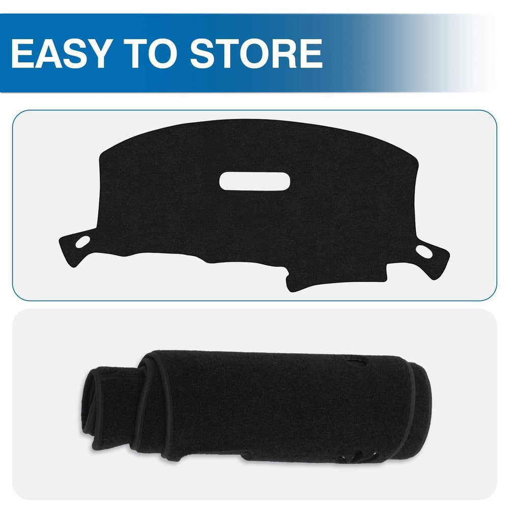 KUST foldable dash cover; easy storage when not in use.