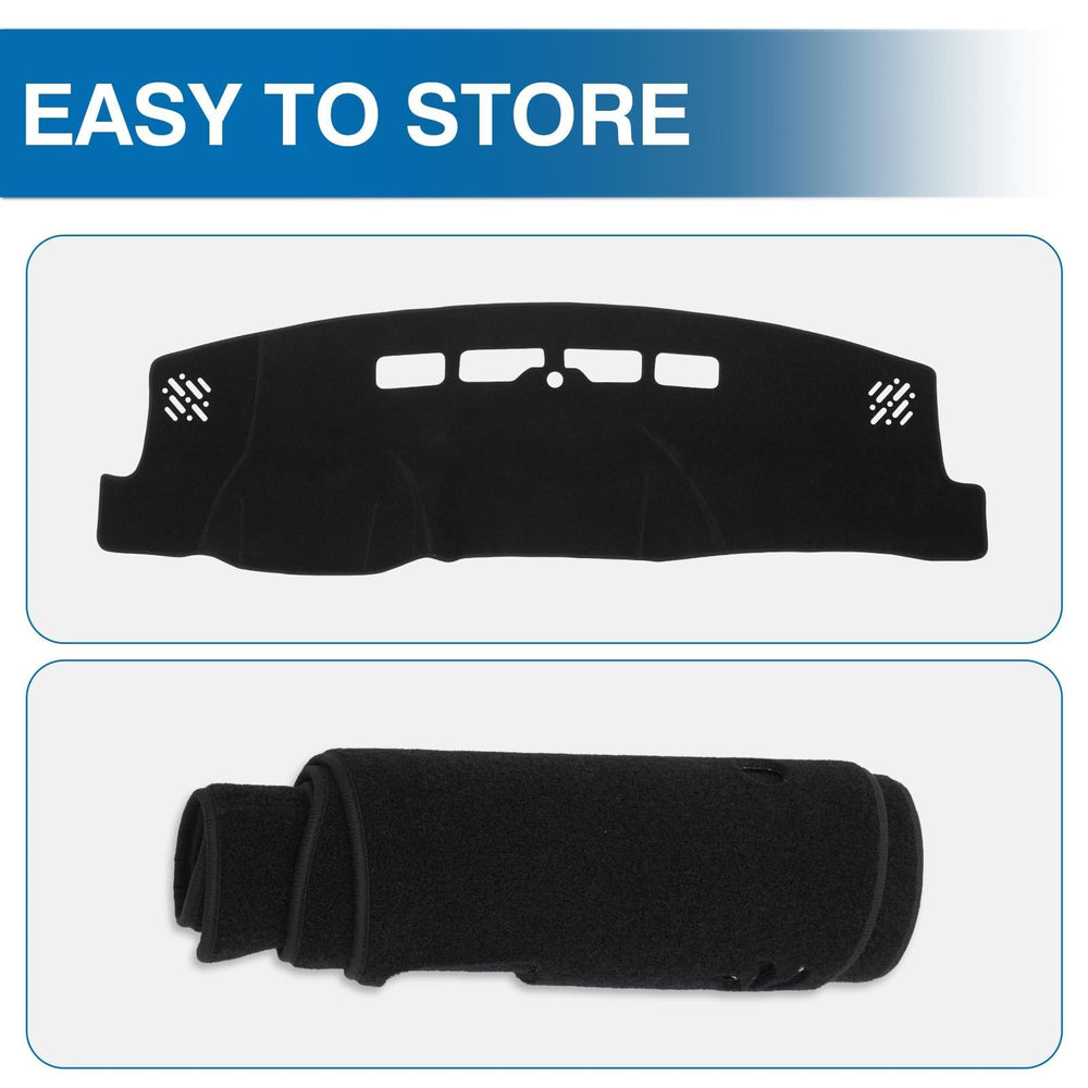 KUST dash cover folds compactly for storage when not in use.