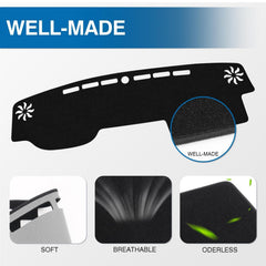 KUST dash cover glare reduction for clearer daytime driving