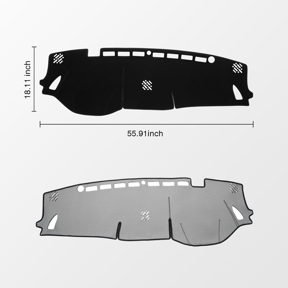 KUST dash cover on Outback highlighting UV protection and interior shielding.