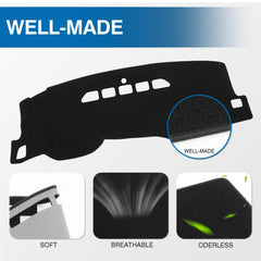 KUST UV-protective dash cover reduces glare for safer drives.