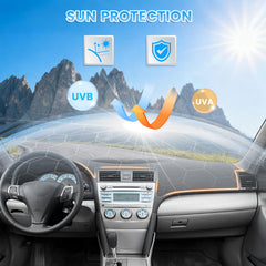 KUST gray dash cover for Toyota Camry 2007-2011, easy install, no-slip dashboard protection.