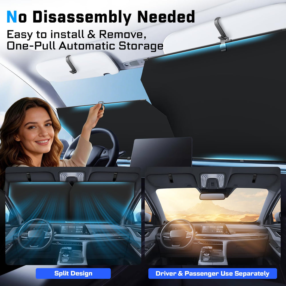 KUST sunshade shows silver titanium coating detail for UV protection