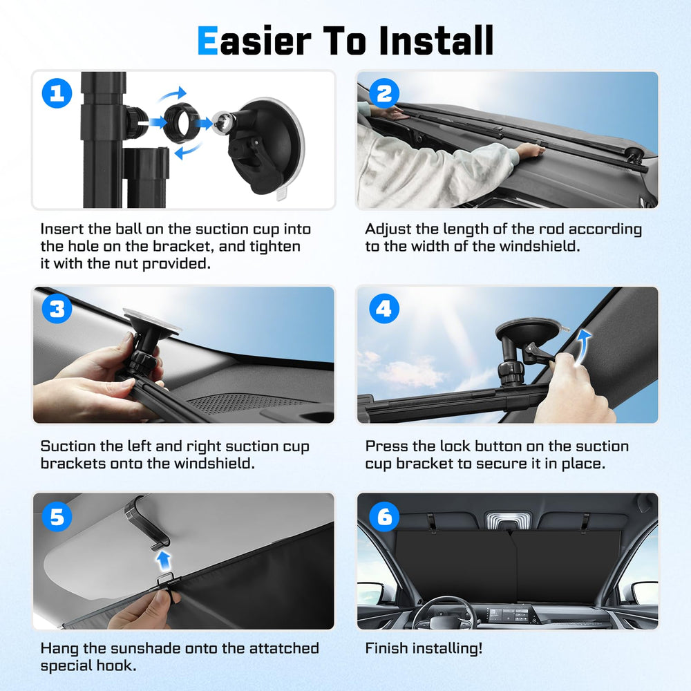 KUST suction cups enable tool free, quick installation