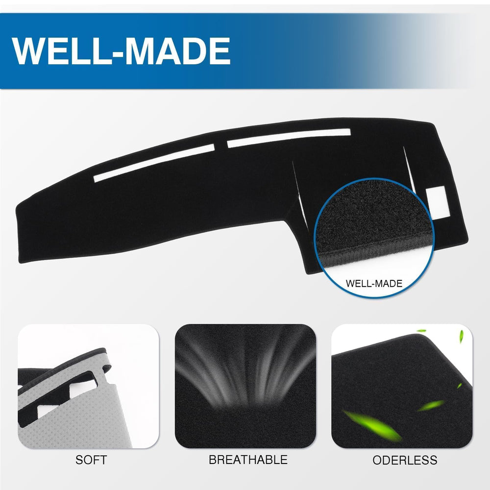 KUST dashboard cover shields from UV rays to preserve the surface.